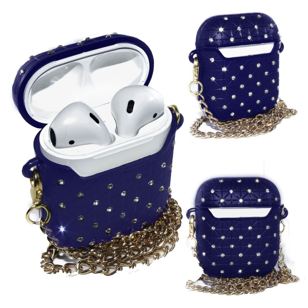 Beautiful Luxury Diamond Design AirPod Cases BLUE